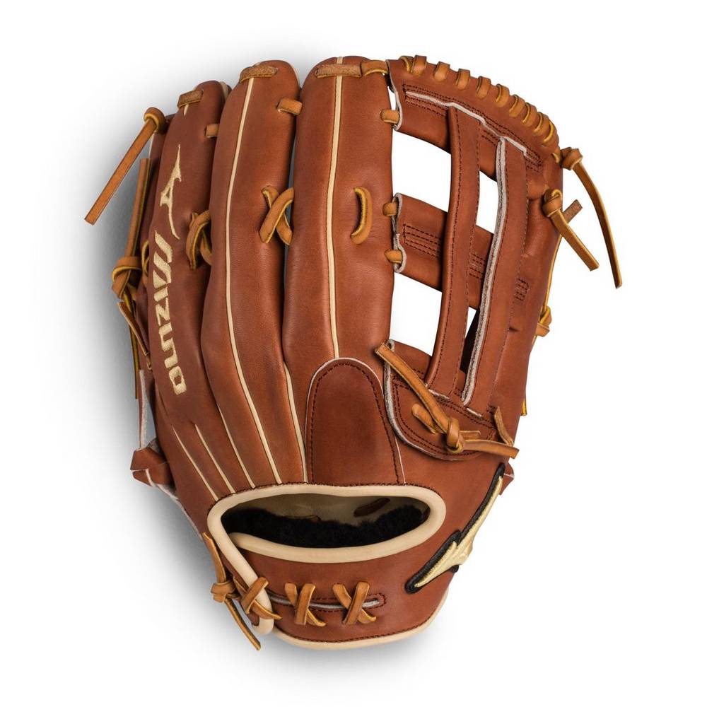 Mizuno Men's Pro Select Outfield Baseball Glove 12.75" - Deep Pocket Brown (312496-FZI)